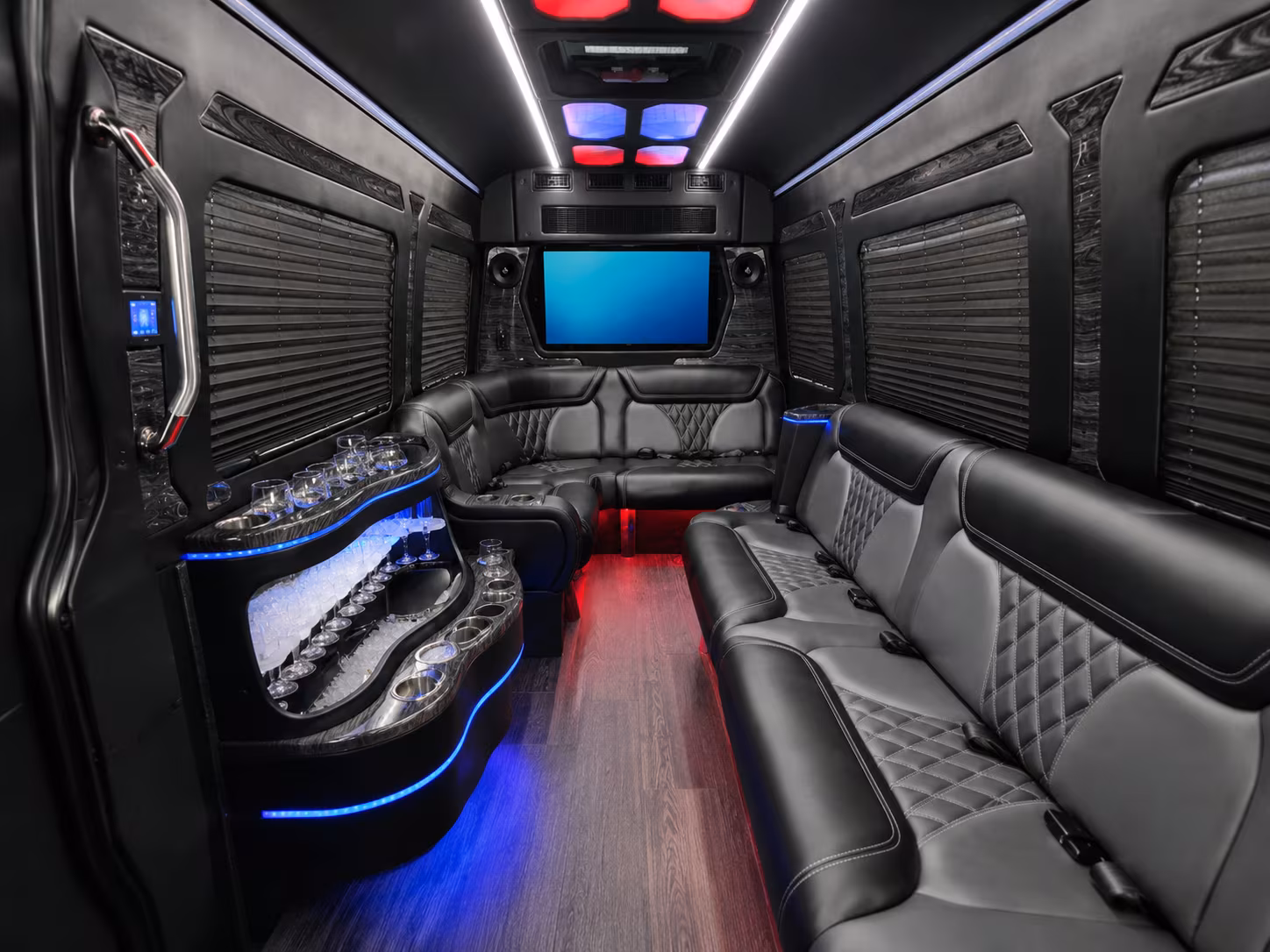 pittsburgh 30 passenger party bus inside