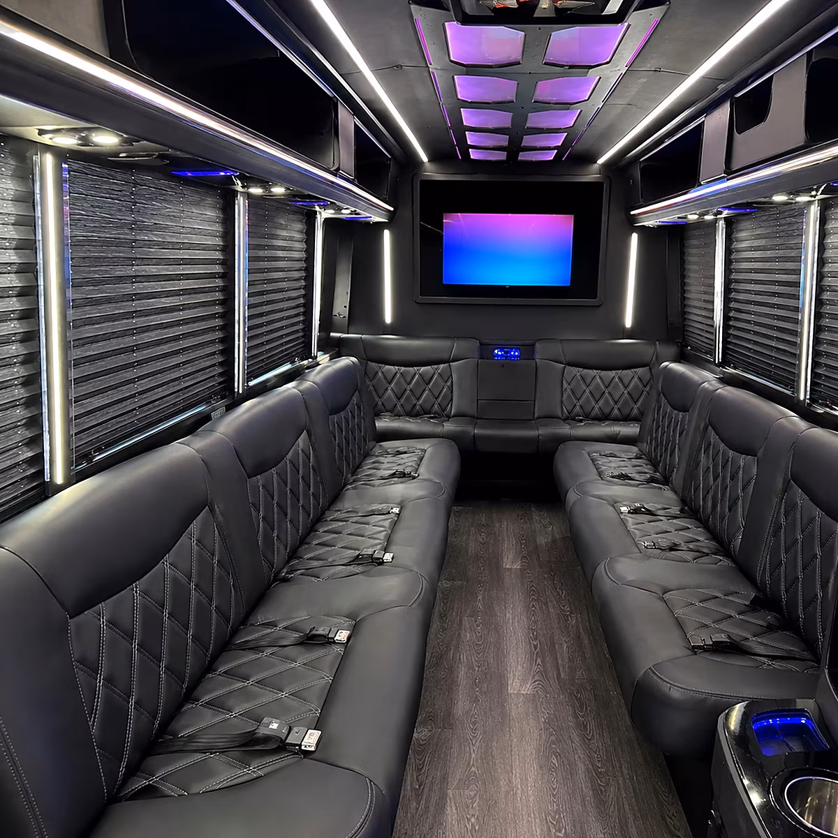pittsburgh party bus rental interior
